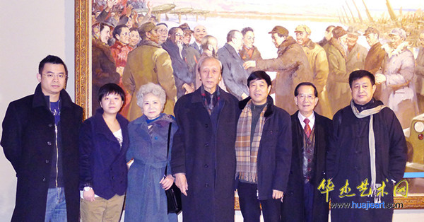 童四鹤热情接待蔡豪杰等到杭州雪峰集团美术馆参观