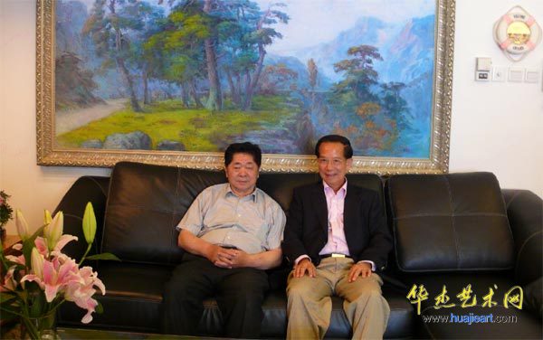 前国家文化部部长刘忠德伉俪看望蔡豪杰